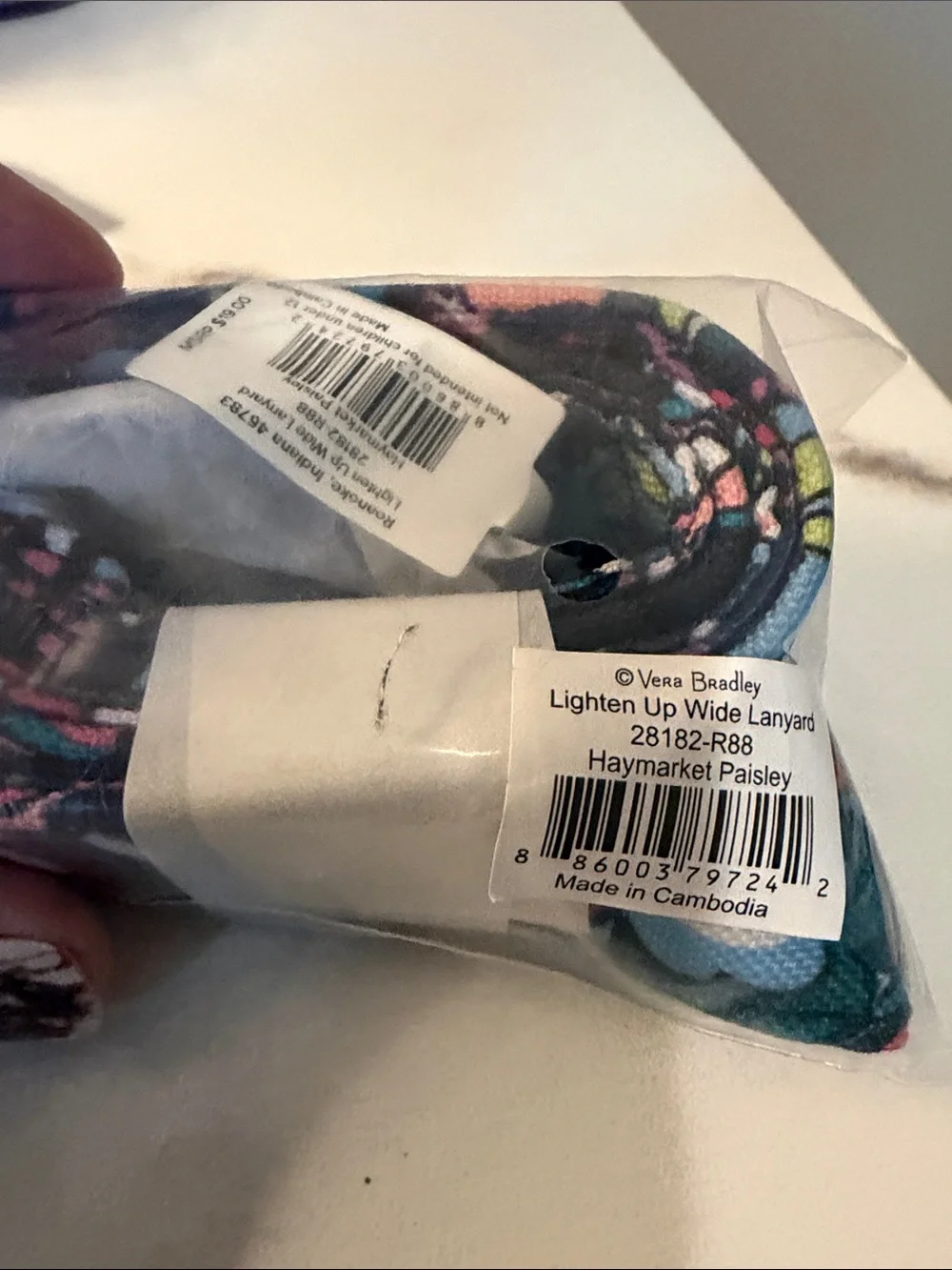 NWT Vera Bradley Wide Lanyard‎ Haymarket Paisley